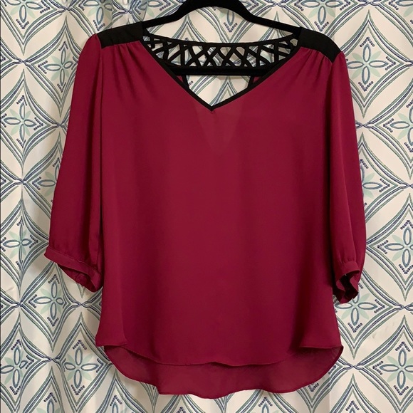 A. Byer Tops - Plum purple blouse